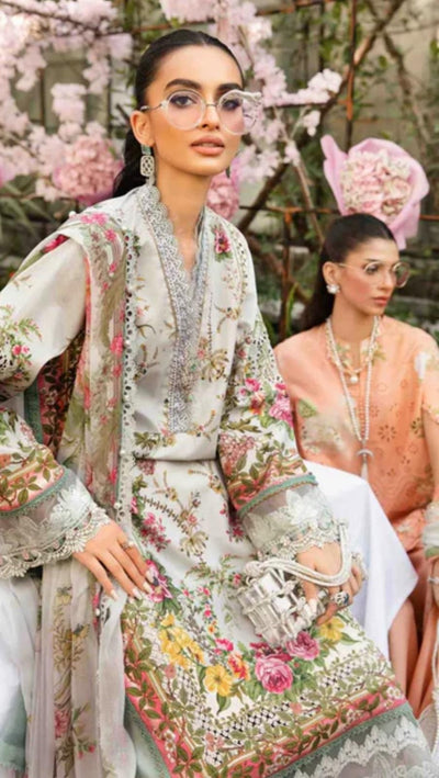 Stitched 3-Piece Embroidered Lawn Suit – New Arrival