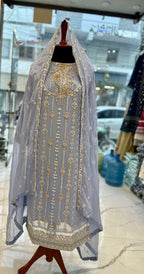 3 Piece Stitched Chiffon Embroidery Dress - Ready To Wear