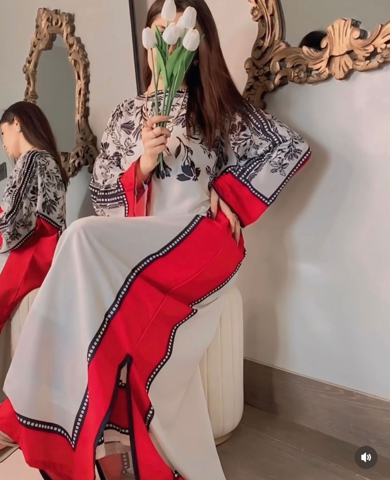 3 Piece Stitched Kaftan in Silk Fabric - Ready To Wear