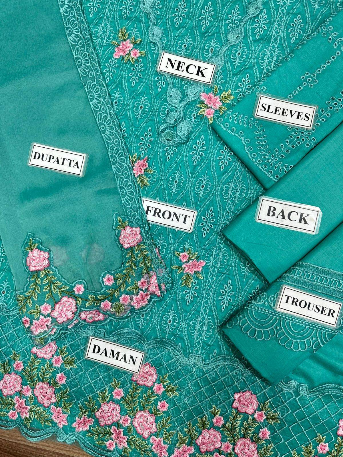 3 Piece Stitched Chikankari Suit - Ready To Wear