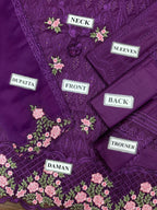 3 Piece Stitched Chikankari Suit - Ready To Wear