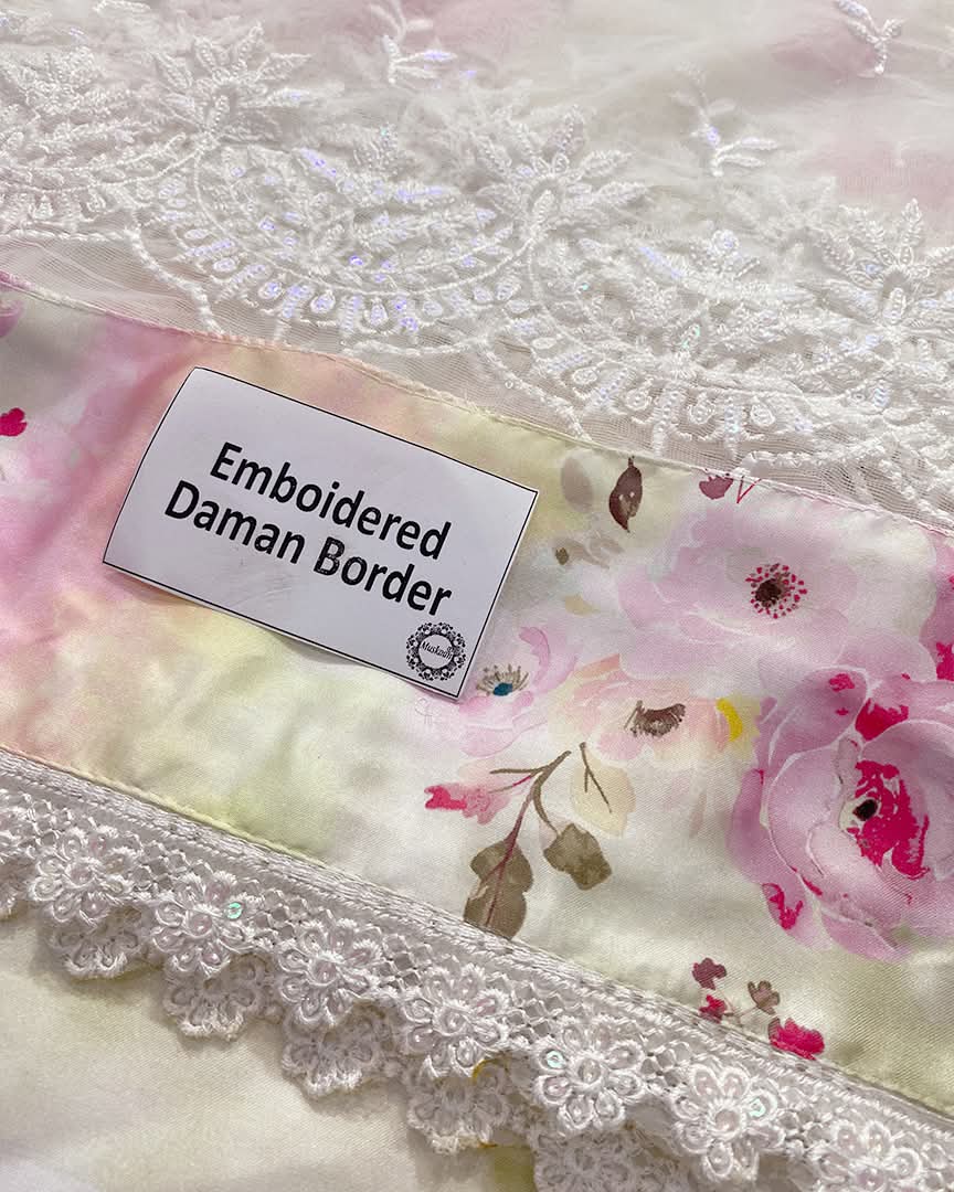 3 Piece Stitched Embroidery Dress - Ready To Wear