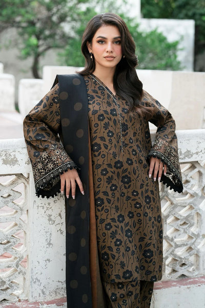 3 Piece Stitched Lawn Suit - Ready To Wear