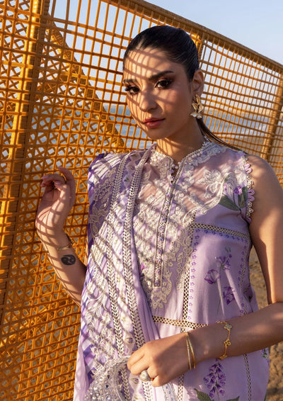 3 Piece Stitched Chikankari Embroidery Dress - Ready To Wear