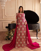 3 Piece Stitched Chiffon Dress - Ready To Wear