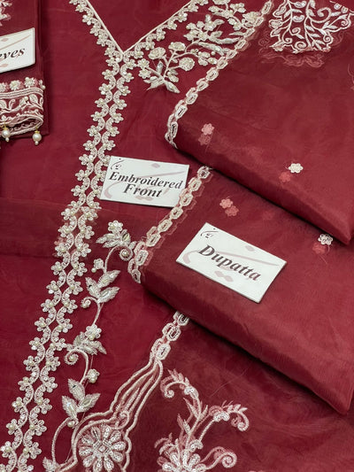 3 Piece Stitched Embroidery Dress - Ready To Wear