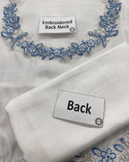 3 Piece Stitched Embroidery Organza Dress - Ready To Wear