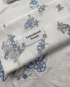 3 Piece Stitched Embroidery Organza Dress - Ready To Wear