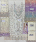 3 Piece Stitched Chiffon Embroidery Dress - Ready To Wear