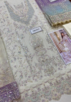 3 Piece Stitched Chiffon Embroidery Dress - Ready To Wear