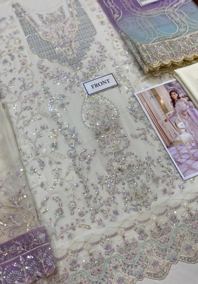 3 Piece Stitched Chiffon Embroidery Dress - Ready To Wear