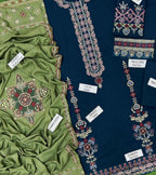 3 Piece Stitched Embroidery Lawn Dress - Ready To Wear