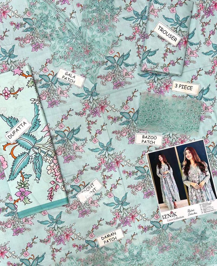 3 Piece Stitched Dhanak Suit - Ready To Wear