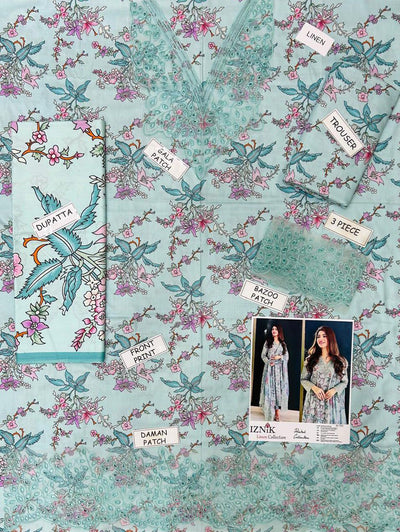 3 Piece Stitched Dhanak Suit - Ready To Wear