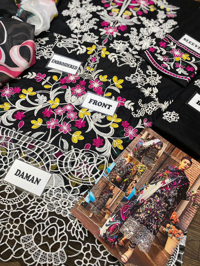 3 Piece Stitched Lawn Dress - Ready To Wear