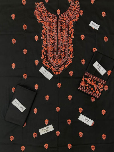 2 Piece Stitched Embroidery Lawn Suit - Ready To Wear