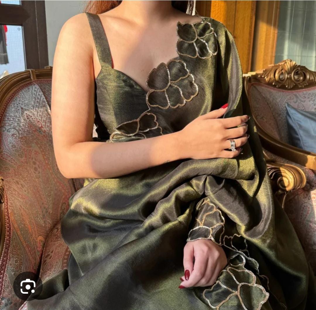 Embroidery Raw Silk Saare - Ready To Wear