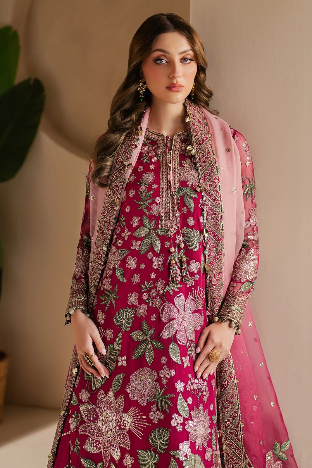 3 Piece Stitched Chiffon Embroidery Dress - Ready To Wear