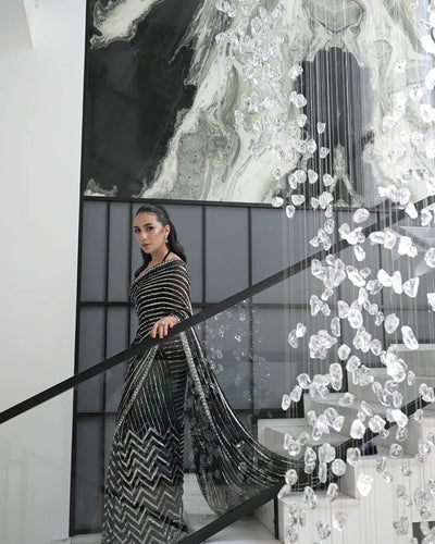 Stitched Chiffon Saare - Ready To Wear