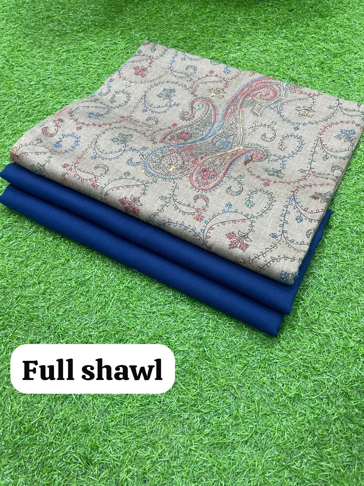 3 Piece Stitched Pashmina Dress With Embroidery Shawl - Ready To Wear