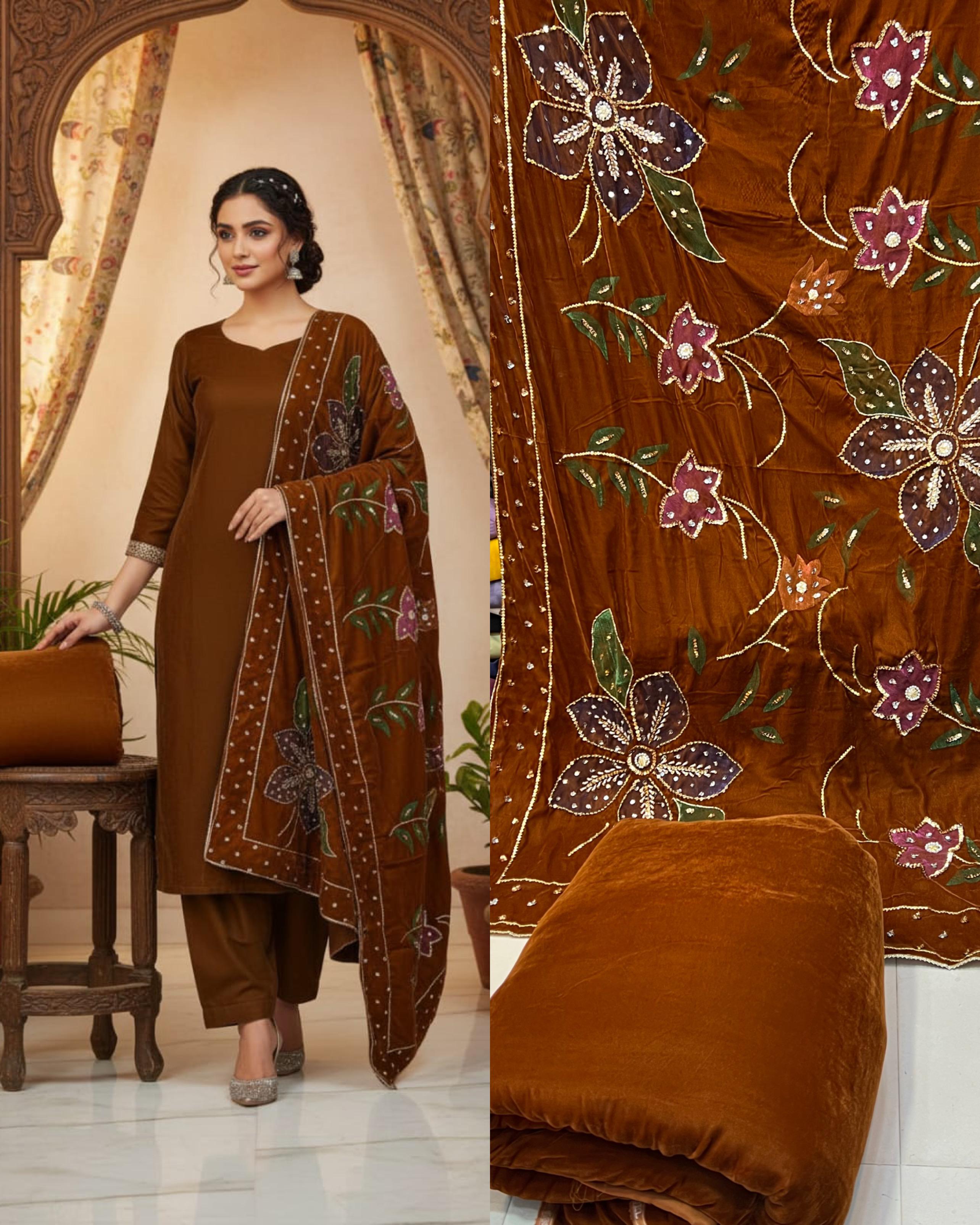 3 Piece Stitched Embroidery Dress - Ready To Wear