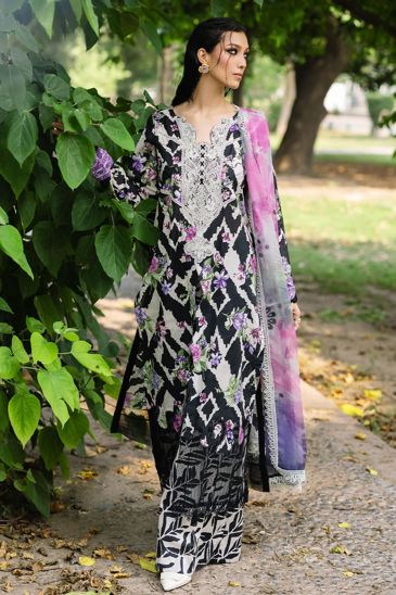3 Piece Stitched Lawn Suit - Ready To Wear