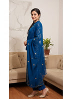 3 Piece Stitched Chiffon Dress - Ready To Wear