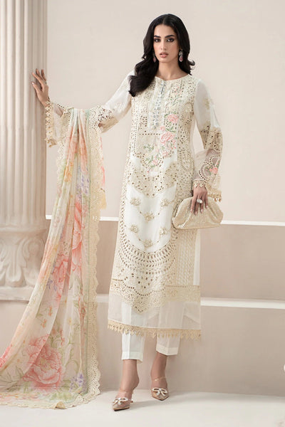 3 Piece Stitched Chikankari Embroidered Dress - Ready To Wear