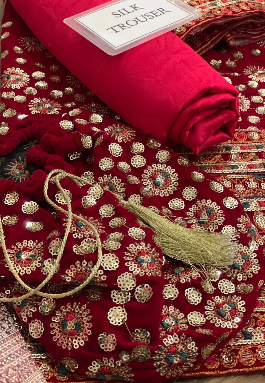 3 Piece Stitched Embroidered Dress - Ready To Wear