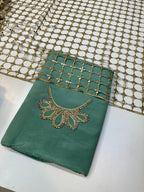 3 Piece Stitched Silk Dress - Ready To Wear