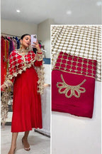 3 Piece Stitched Silk Dress - Ready To Wear