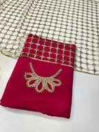 3 Piece Stitched Silk Dress - Ready To Wear