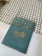 3 Piece Stitched Silk Dress - Ready To Wear