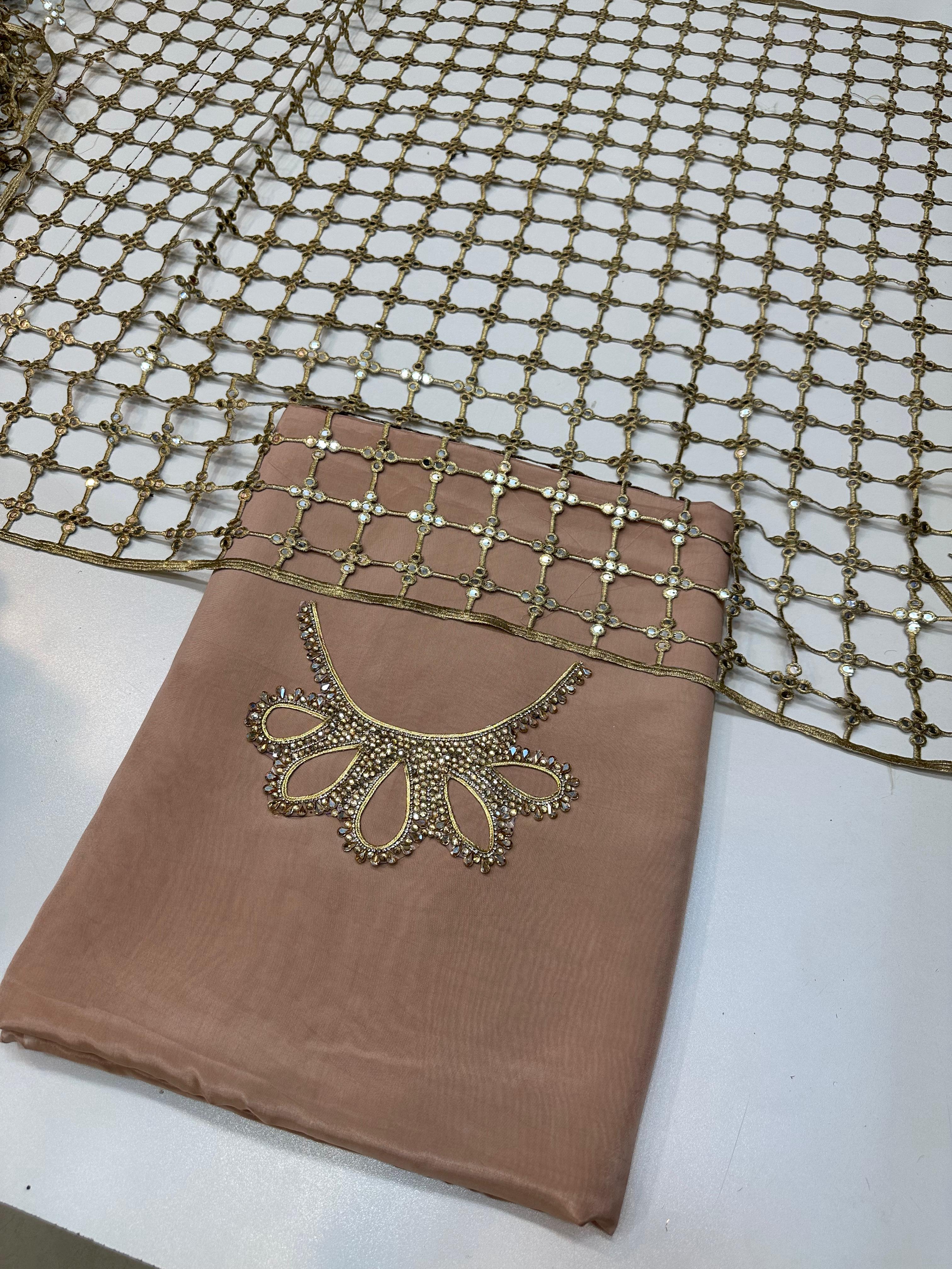 3 Piece Stitched Silk Dress - Ready To Wear