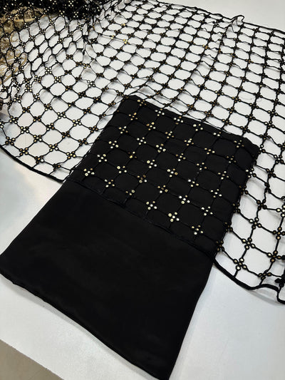 3 Piece Stitched Silk Dress - Ready To Wear