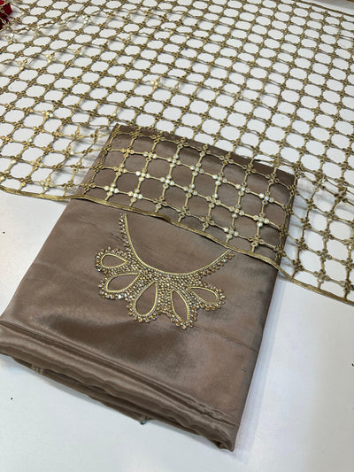 3 Piece Stitched Silk Dress - Ready To Wear