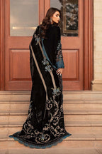 3 Piece Stitched Embroidery Velvet Dress - Ready To Wear