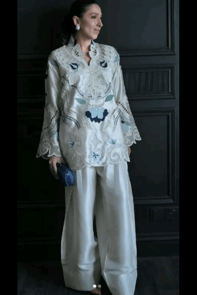 Embroidered Applique and cutwork dress