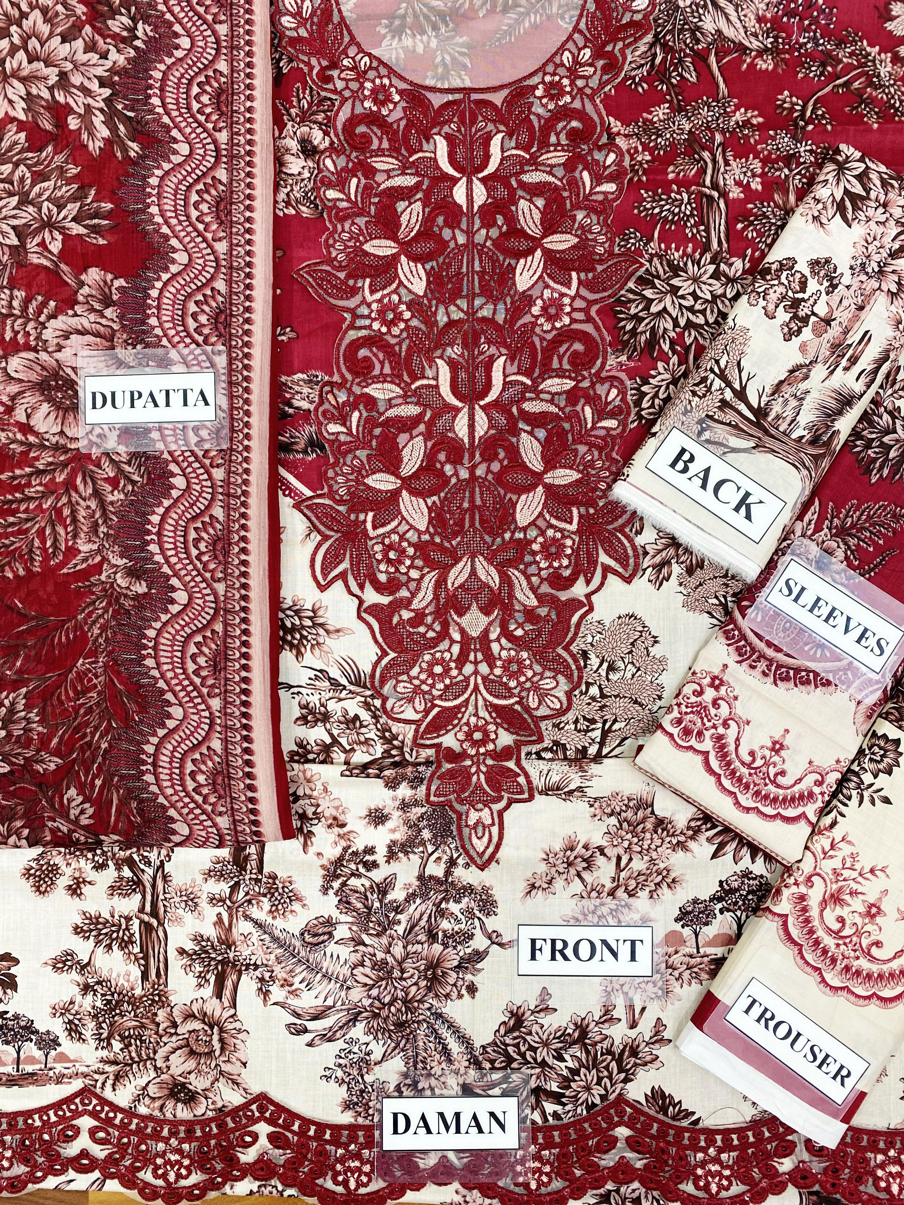 3 Piece Stitched Lawn - Ready To Wear