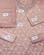 3 Piece Stitched Chiffon Embroidery Dress - Ready To Wear