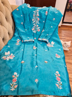3 Piece Stitched Silk Dress - Ready To Wear