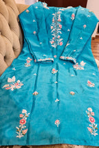 3 Piece Stitched Silk Dress - Ready To Wear