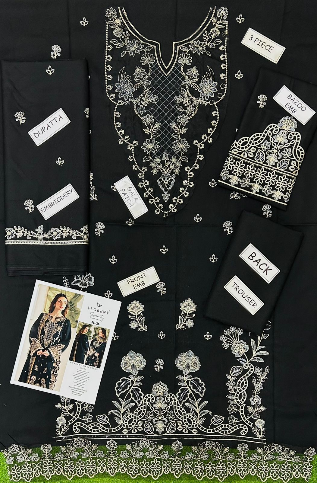 3 Piece Stitched Dhanak Suit - Ready To Wear