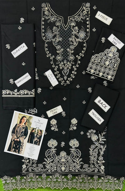 3 Piece Stitched Dhanak Suit - Ready To Wear