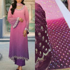 3 Piece Stitched Organza Suit - Ready To Wear