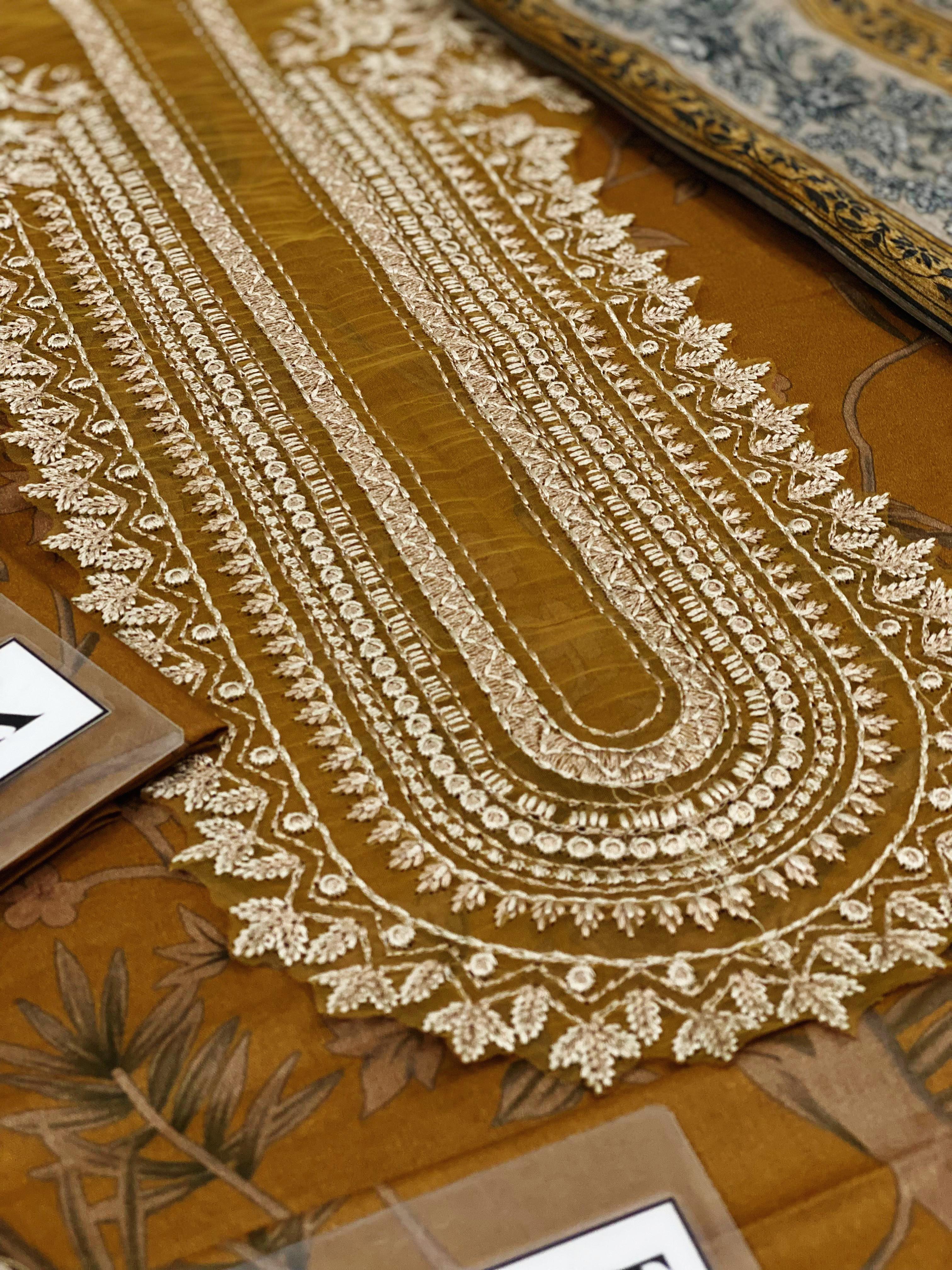 3 Piece Stitched Lawn Dress - Ready To Wear