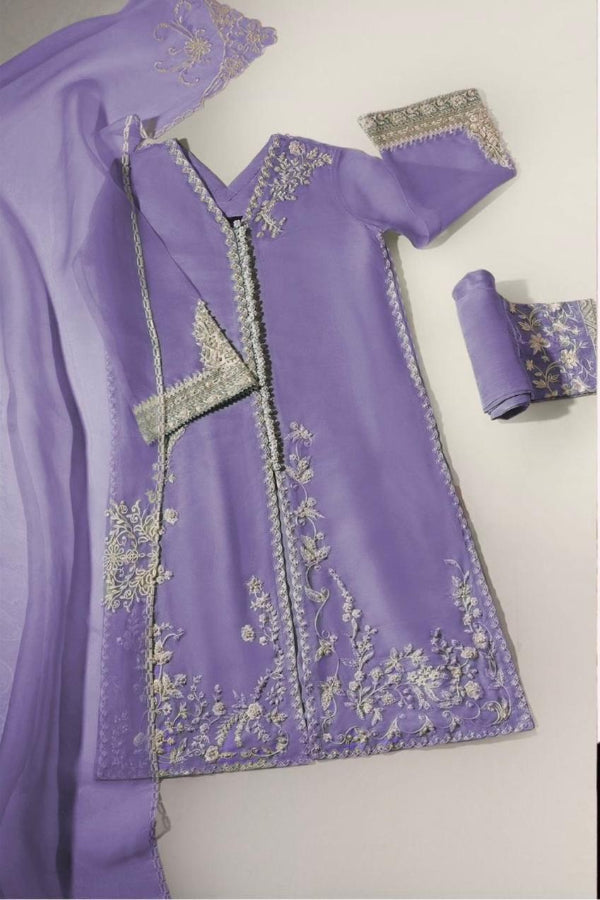 3 Piece Stitched Embroidery Dress - Ready To Wear
