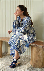 3 Piece Stitched Silk Dress - Ready To Wear