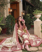 3 Piece Stitched Dhanak Dress - Ready To Wear
