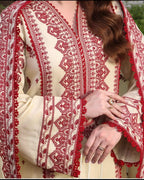 3 Piece Stitched Dhanak Dress - Ready To Wear